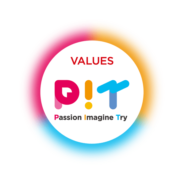 VALUES Passion Imagine Try